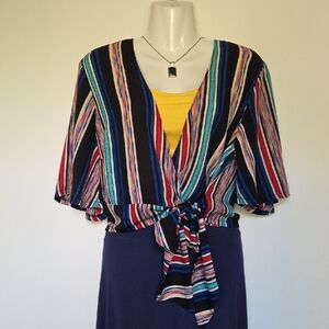 Lush Multicolor Striped Top